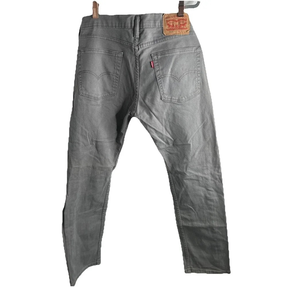 Levis 513 Jeans Mens‎ 31x30 Gray Denim Stretch
